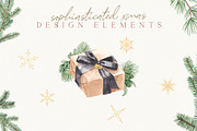 Christmas Watercolor Festive Clipart, an Animal Illustration by January Bloom (Thumbnail 4 of 32)