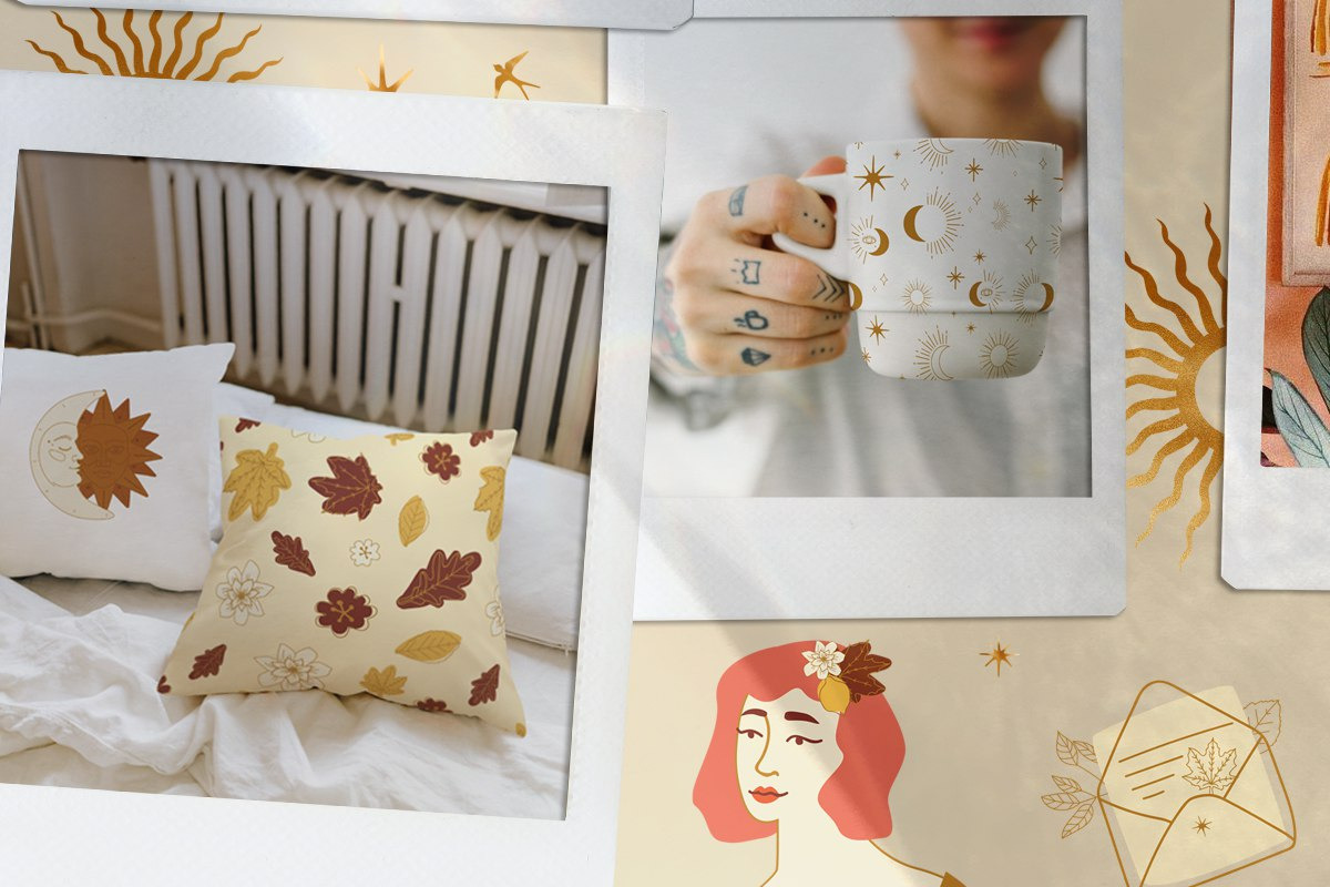 Celestial Fall Abstract Set, a Decorative Illustration by NassyArt (Photo 10 of 11)