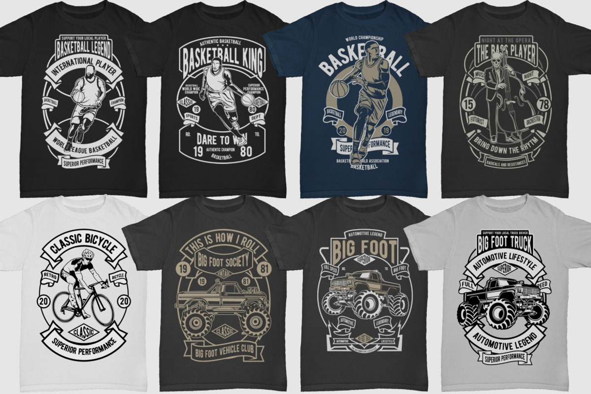 250 Retro Tshirt Designs Bundle #4, an Illustration by roach_graphic (Photo 5 of 34)