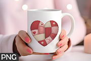 Faux Yarn Valentine Patchwork Heart, an Illustration by RobertsArt (Thumbnail 2 of 4)