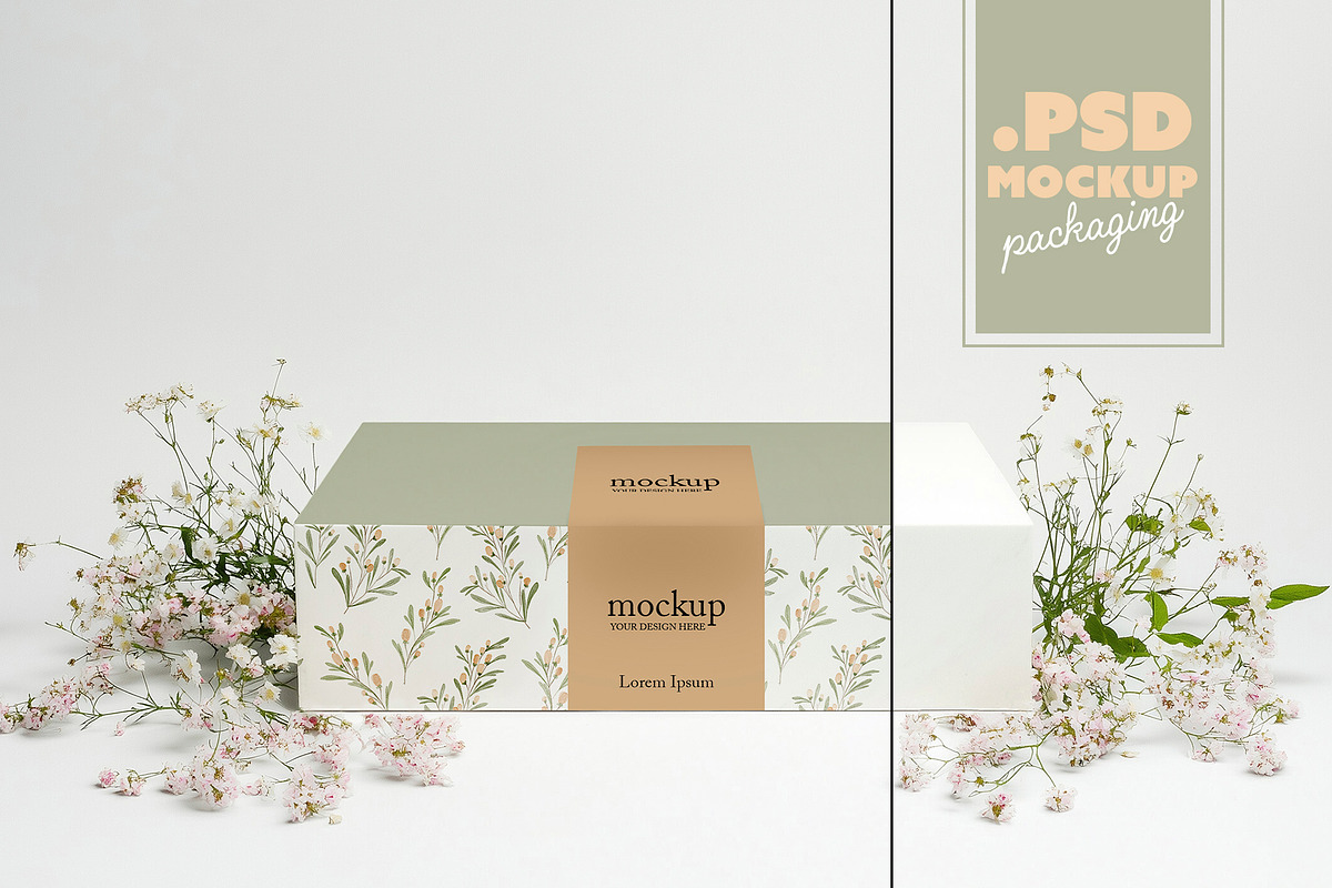 Floral Packaging Box Mockup Scene, a Product Mockup by McLittle Stock (Photo 1 of 5)