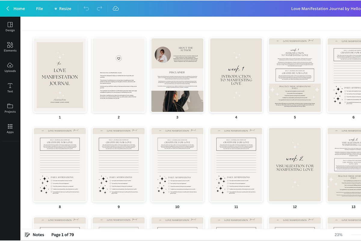 Love Manifestation Journal Canva, a Presentation Template by HelloKarla (Photo 6 of 7)
