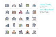 50 Home & Building Color Icon, an Outline Icon by WORAKAMON Design Studio (Thumbnail 2 of 4)