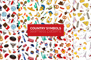 Country Symbols Seamless Patterns, a Pattern Graphic by 3Y_Design (Thumbnail 1 of 6)