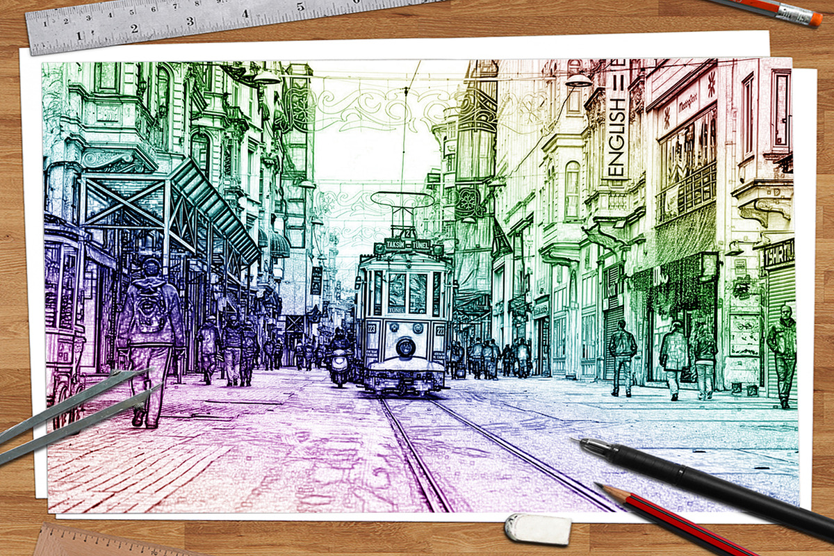 30 Modern Sketch Photoshop Actions, an Action Add-On by Jacpot007 (Photo 12 of 26)