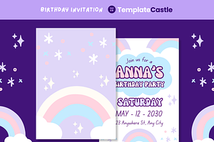Pastel Dreams Birthday Canva, a Design Template by TemplateCastleStore