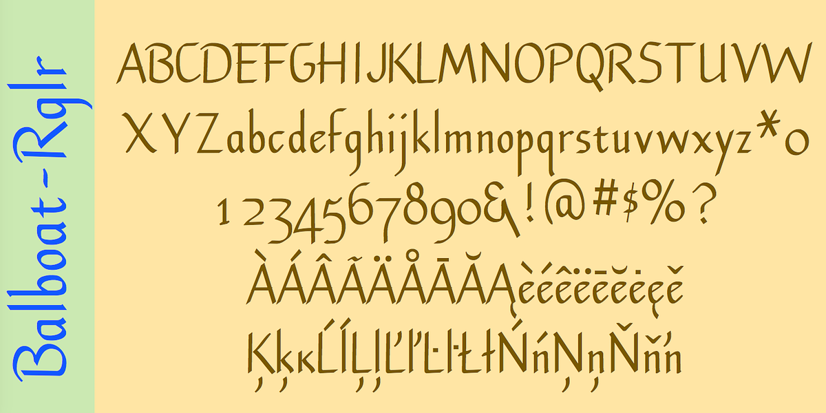 Balboat, a Handwritten Font by Ingrimayne Type (Photo 6 of 8)