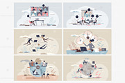 18 Remote Work Concepts, a Person Illustration by VectorMine (Thumbnail 2 of 8)
