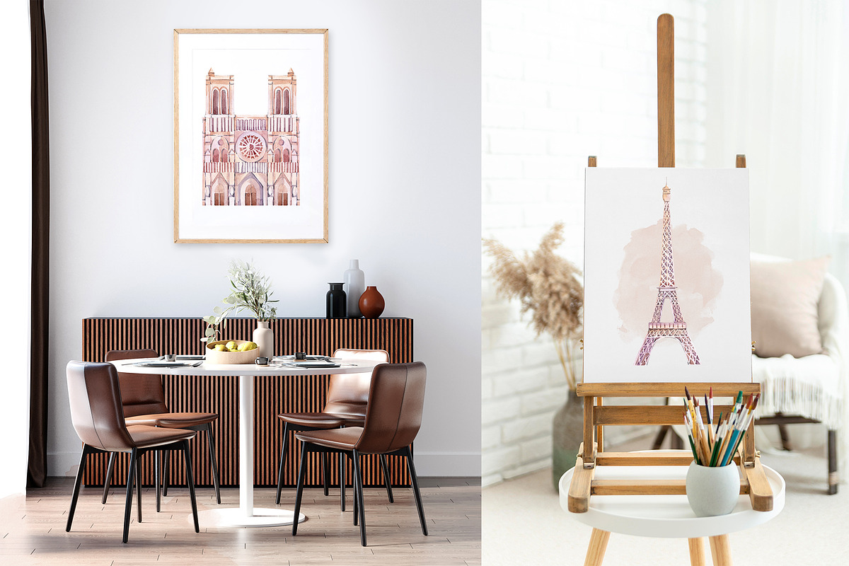Travel to Paris. Watercolor Clipart, a Decorative Illustration by VerAna (Photo 7 of 11)