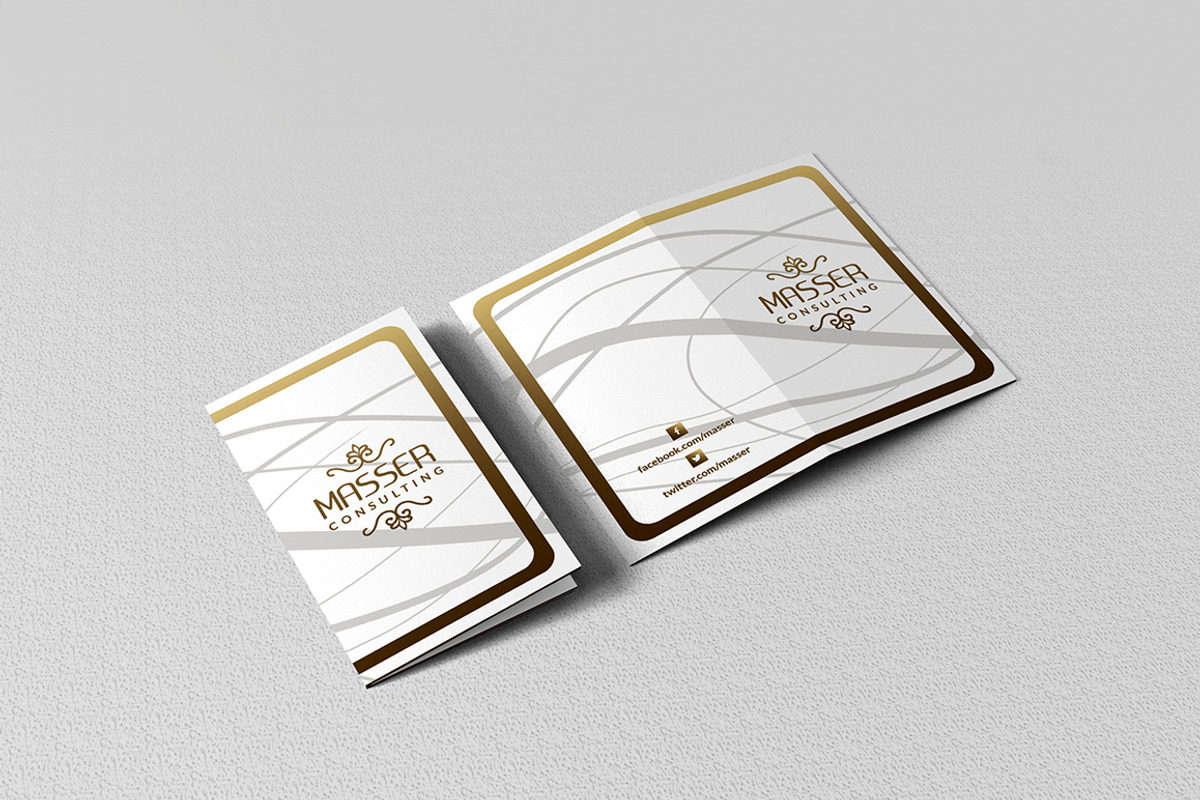 Folded Gold And White Business Card, a Business Card Template by Marvel (Photo 3 of 5)
