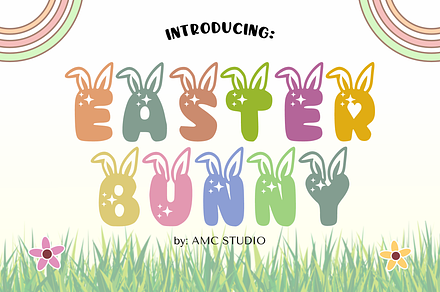 Easter Bunny - Cartoon Font Types, a Font by AMC STUDIO