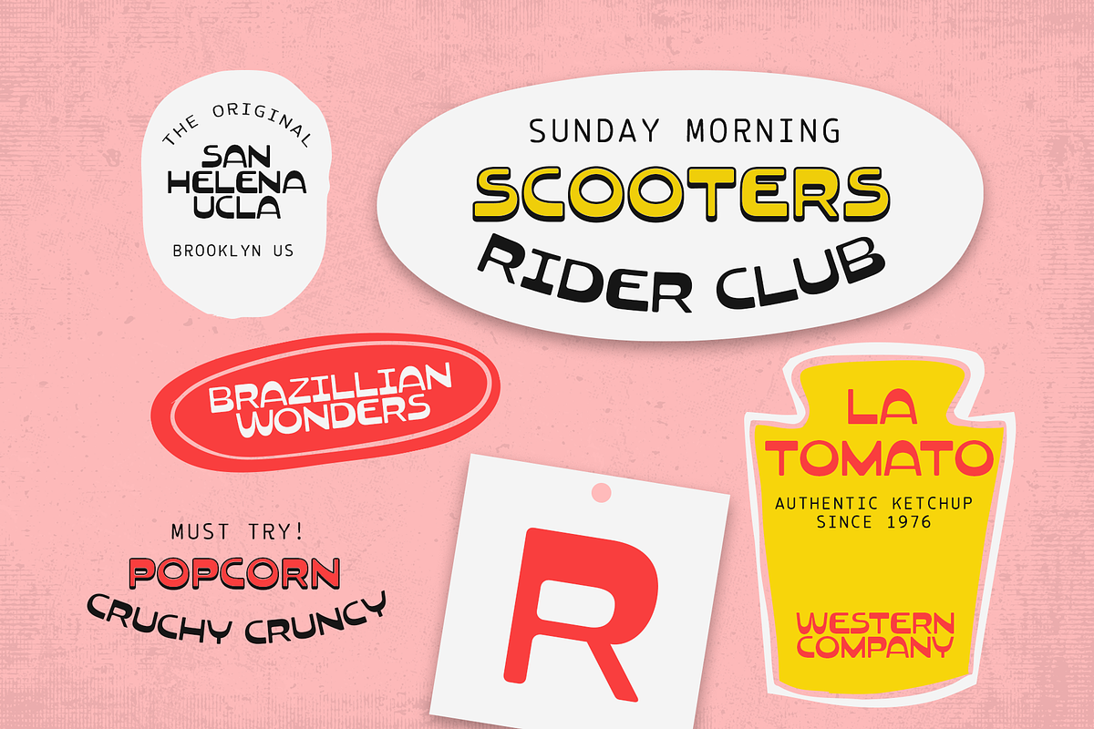 Noods Soup | Retro Vintage Typeface, a Sans Serif Font by Jolicia Type (Photo 5 of 14)