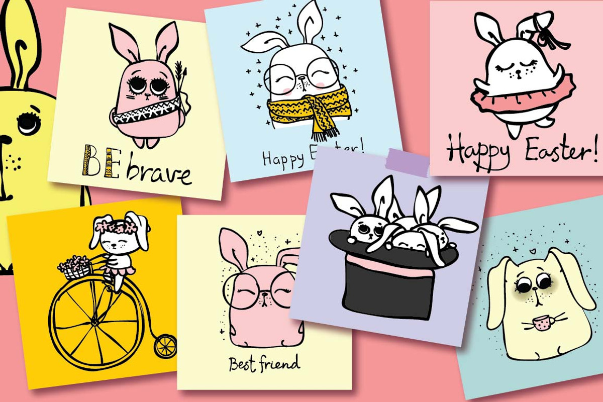 Cute Rabbits, an Animal Illustration by Virinaflora (Photo 5 of 5)