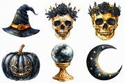Luxury Black and Gold Halloween PNG, an Illustration by Craft Nest (Thumbnail 5 of 6)