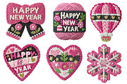 Crochet Yarn Happy New Year clipart, an Illustration by Designworld (Thumbnail 2 of 5)