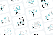 Digital Marketing Illustration Pack, a Person Illustration by Twfoo Studio (Thumbnail 5 of 6)
