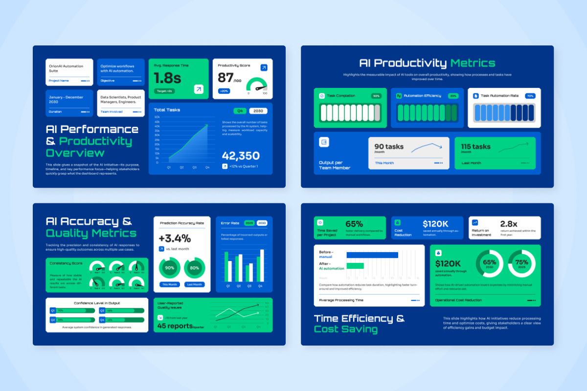 Futuristic AI KPI Infographic, a Technology Illustration by twinstd (Photo 5 of 5)