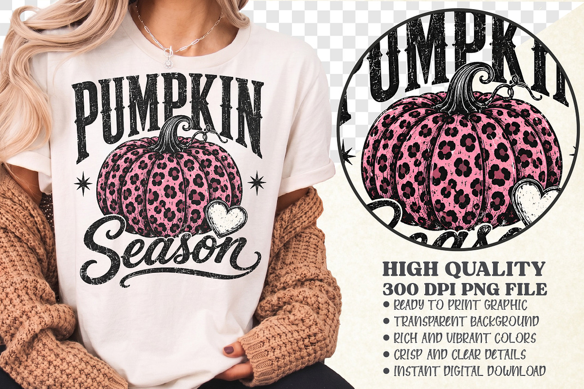 Pumpkin Season PNG,Western Leopard, a Seasonal Illustration by Libby Wishes (Photo 4 of 4)