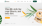 Fitness & Nutrition HTML5 Template, a Bootstrap Template by HasThemes (Thumbnail 1 of 3)