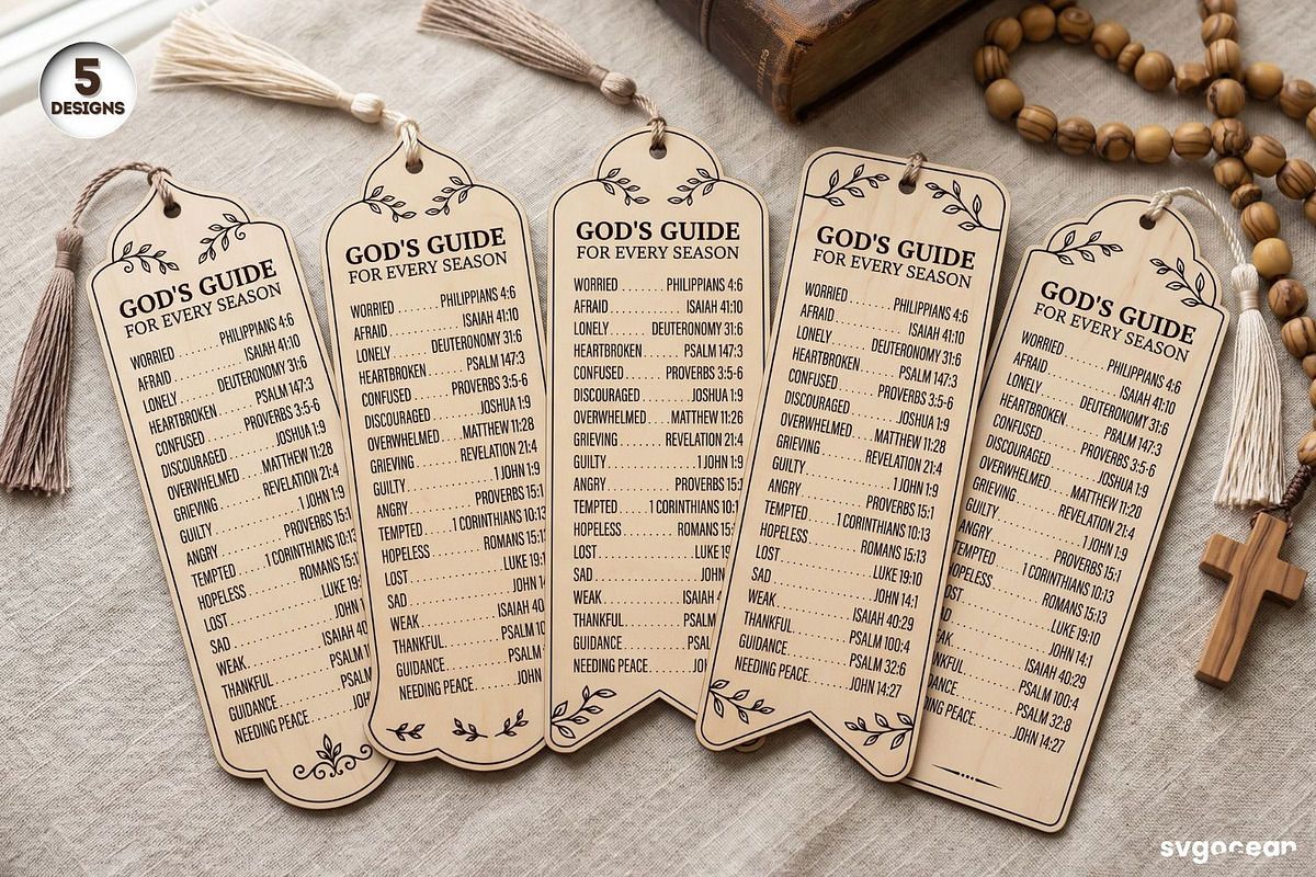 Bible Emergency Numbers Bookmarks, a Decorative Illustration by svgocean (Photo 1 of 8)