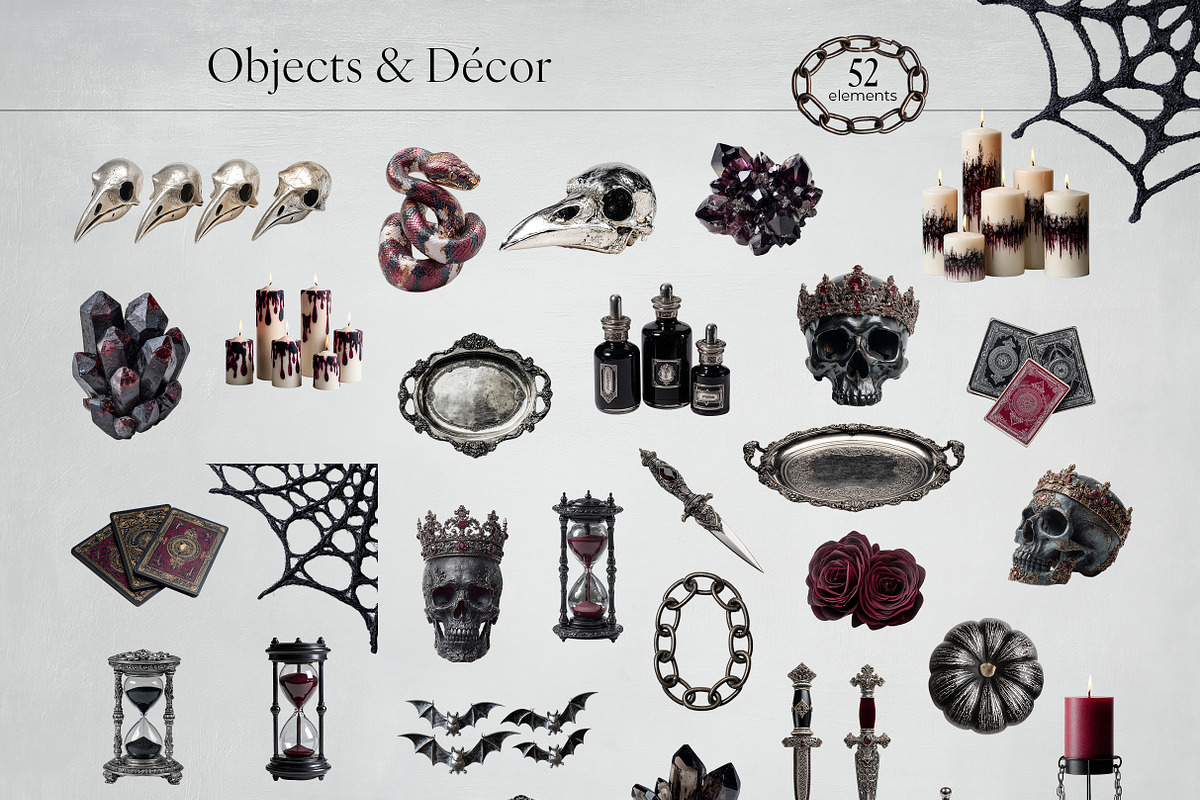 Gothic Glam – Halloween Collage Pack, an Object Graphic by R-studio (Photo 8 of 11)