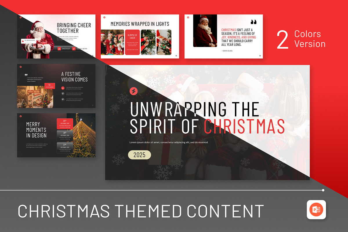 Christmas Themed Content PowerPoint, a Presentation Template by Antstheme (Photo 1 of 4)