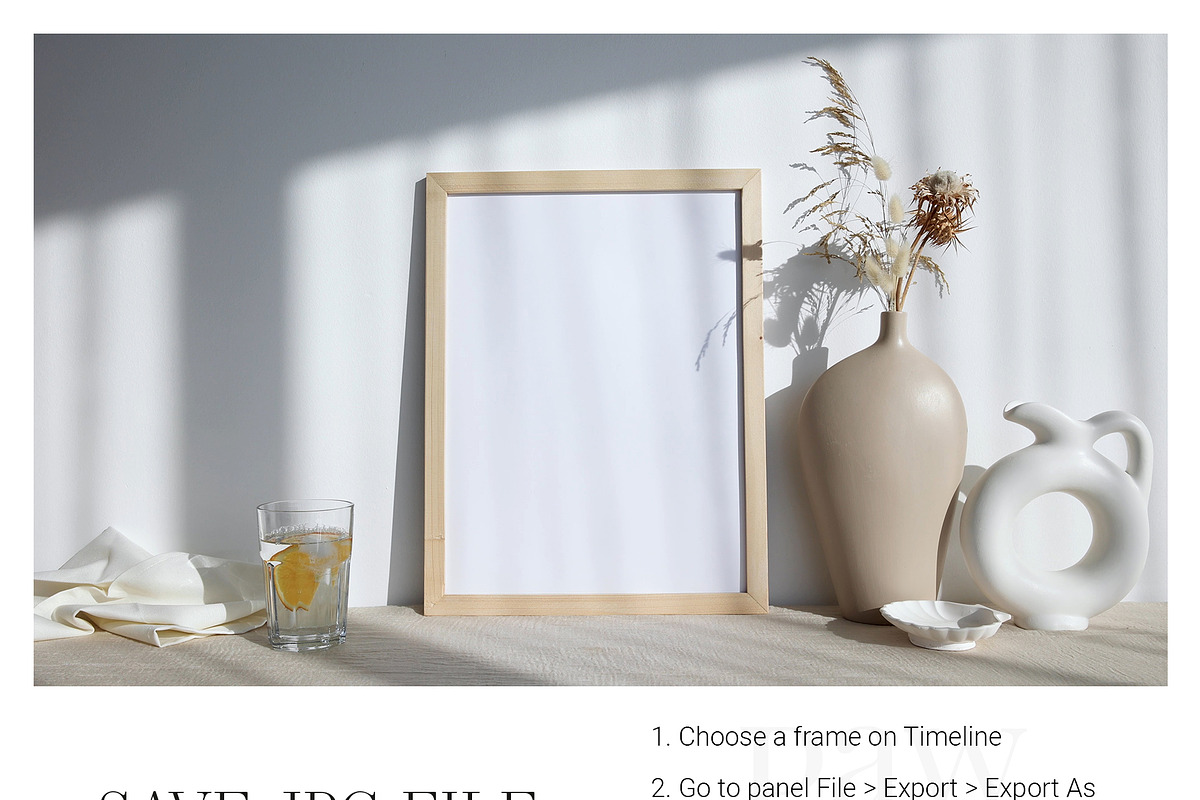Video Photo Frame Mockup 3x4 MP4 vff, an Advertising Mockup by PawMockups (Photo 8 of 12)