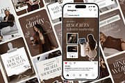 Coaching Instagram Templates Brown, a Social Media Template by SwitzerShop (Thumbnail 1 of 8)