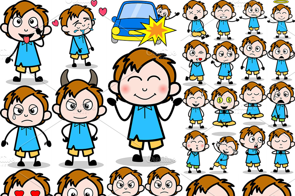 Little Boy ~ Cartoon Character Set, an Education Illustration by The Toon Company (Photo 2 of 7)