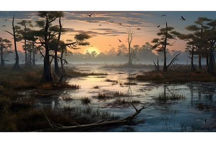nature water scene tree landscape ai, a Nature Photo by pikepicture