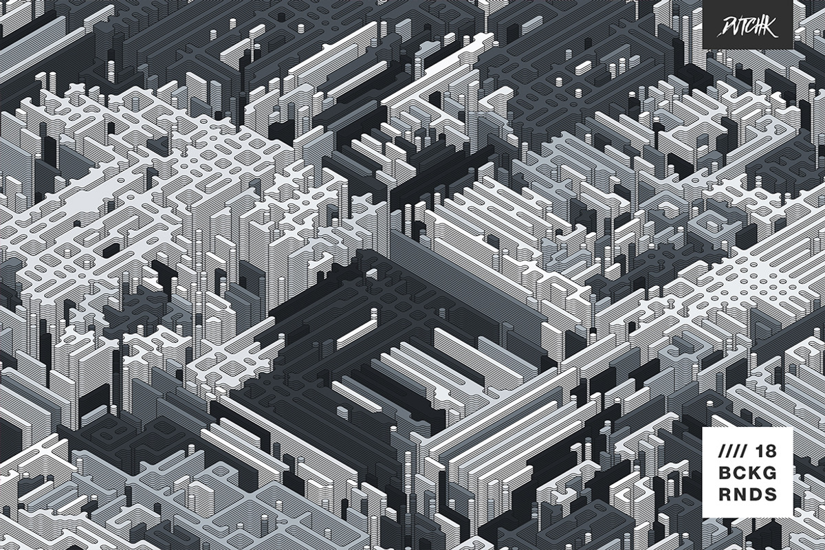 Isometric Vector | Rounded Shapes, a Background Graphic by dvtchk (Photo 6 of 12)