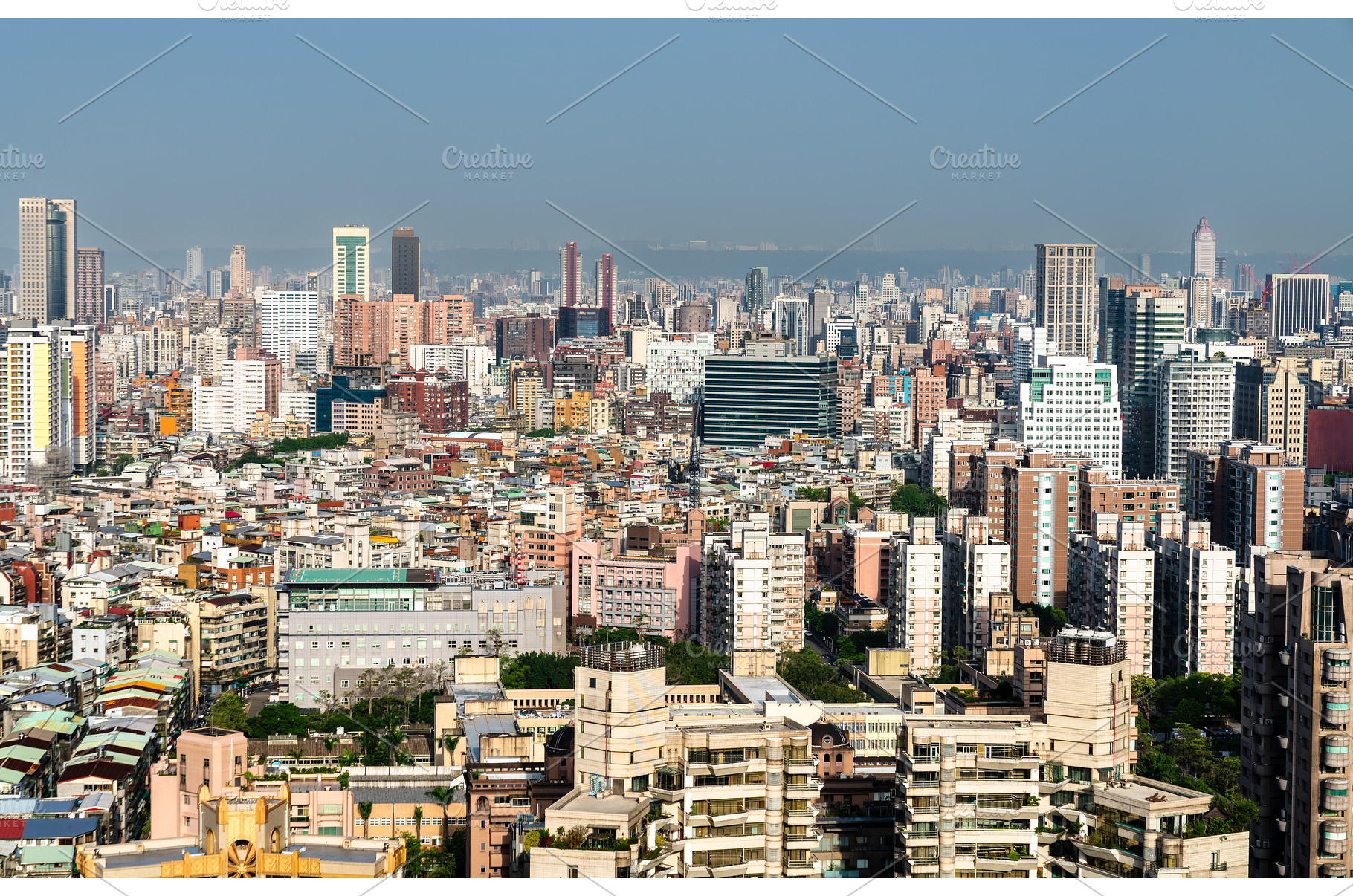 Dense cityscape of Taipei, Taiwan, an Architecture Photo by Leonid Andronov