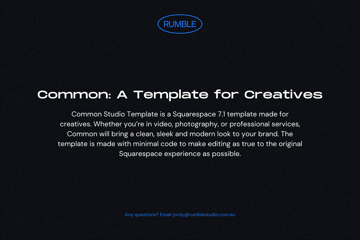 Common – Squarespace 7.1 Template, a Templates & Theme by Rumble Studio (Photo 3 of 3)
