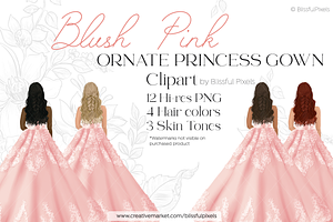 Princess Dress Pink Gown Clipart