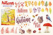 Autumn watercolor clipart set, an Illustration by Art & Things (Thumbnail 4 of 4)