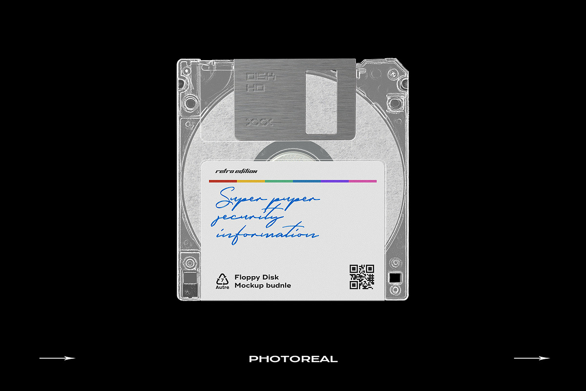 Floppy Disk Mockup Template Bundle, a Product Mockup by PrintPixel (Photo 28 of 28)
