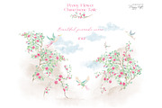 Peony chinoiserie toile cliparts, a Decorative Illustration by TheHappyGiftArt (Thumbnail 6 of 11)