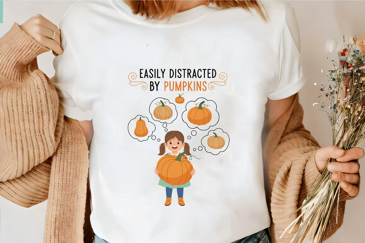 Easily Distracted by Pumpkins SVG, an Illustration by CrexoraLab (Photo 3 of 4)