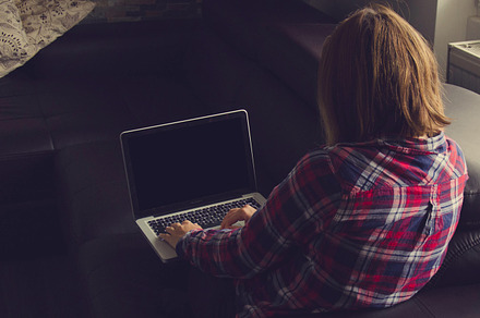 Hipster typing on white mac containing mac, macbook, and laptop preview 6