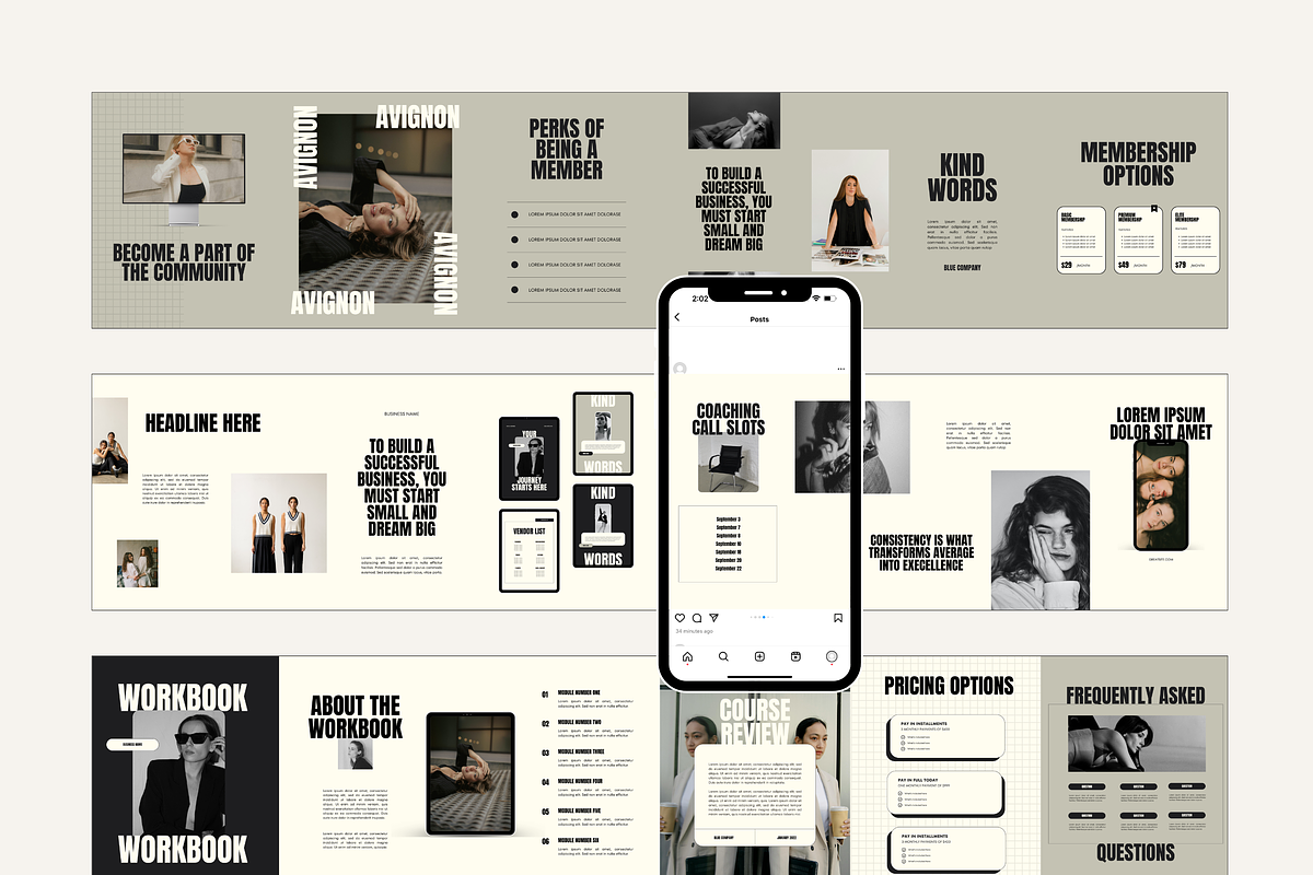 Modern Instagram Carousel Canva, a Social Media Template by Branding Babe Co. (Photo 4 of 9)