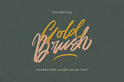 Gold Brush, a Script Font by Thirtypath Studio (Thumbnail 1 of 9)