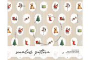 Traditional Christmas cameo pattern, a Pattern Graphic by Milatoo (Thumbnail 1 of 3)