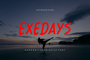 Exedays - Font, a Handwritten Font by artchiles_design (Thumbnail 1 of 5)