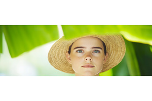 Young caucasian female wearing straw, a Person Photo by Lermont51