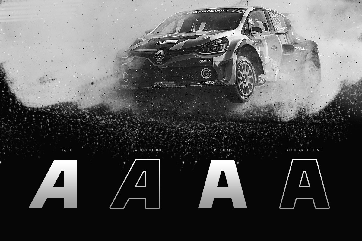 AVEGA - Modern Sport Font, a Sans Serif Font by Hamz Studio (Photo 6 of 12)