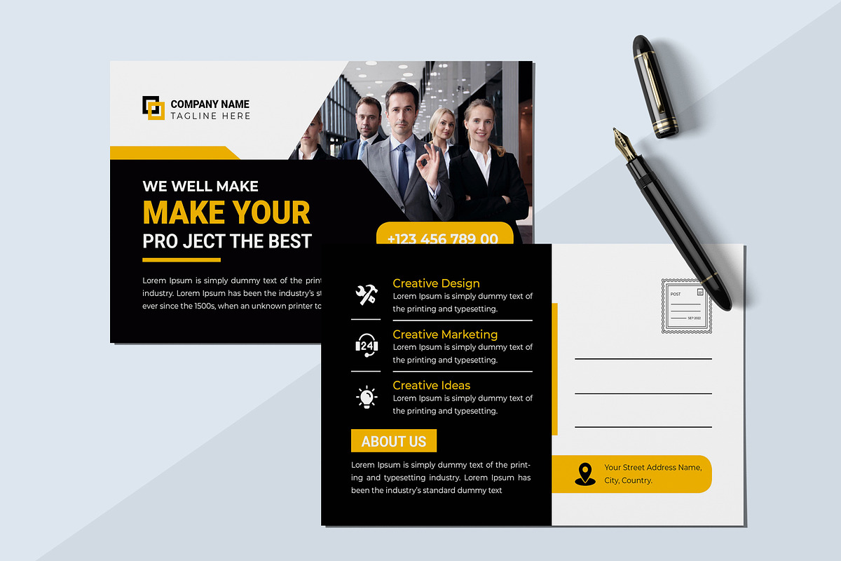 Post Card Design Layout