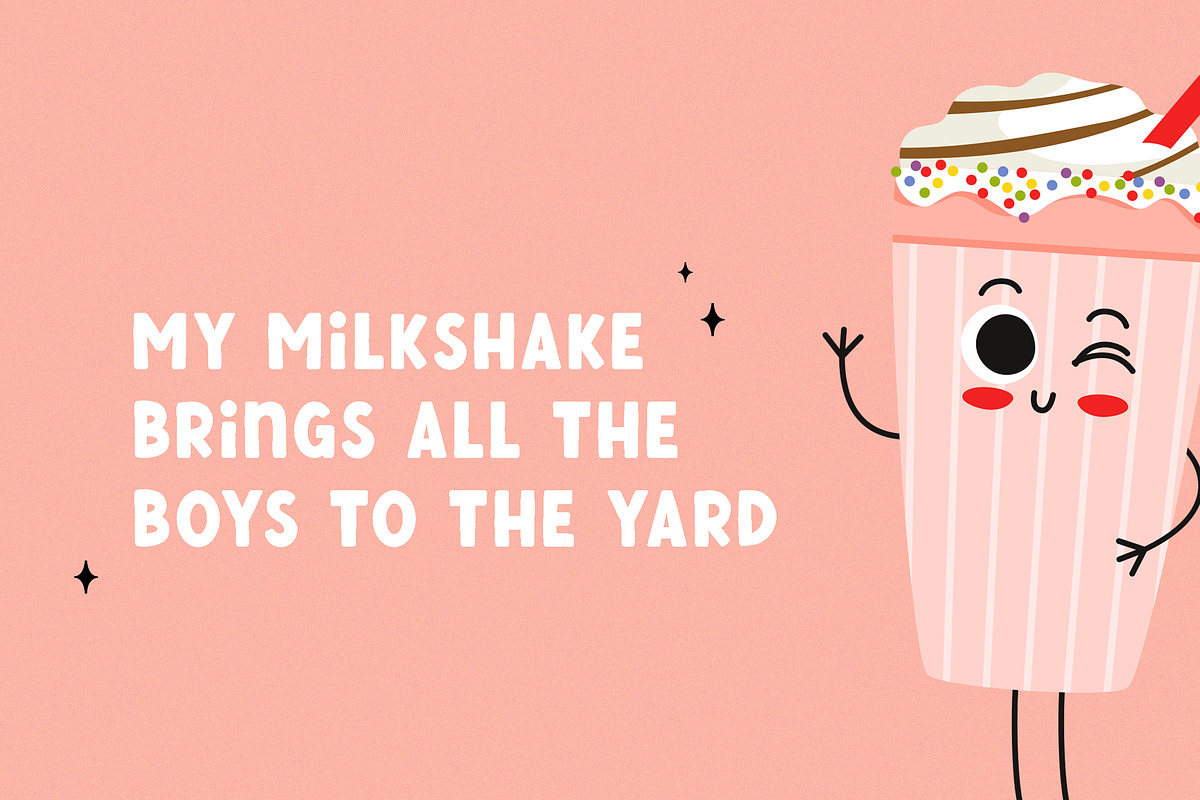 Fries and Shakes Font, a Font by Lollipop Hand Drawn (Photo 3 of 8)
