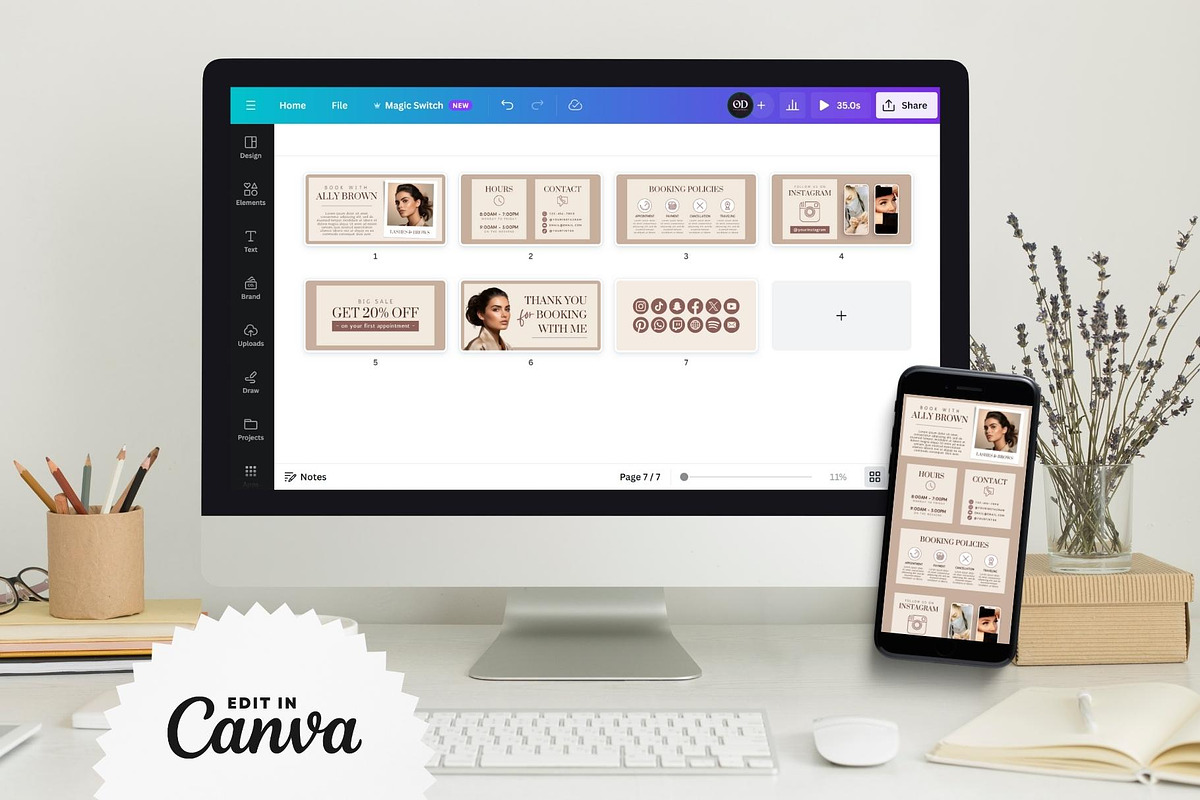 Lash Tech Acuity Scheduling • Canva, a Websites & App Template by OniriqveDesigns (Photo 5 of 8)