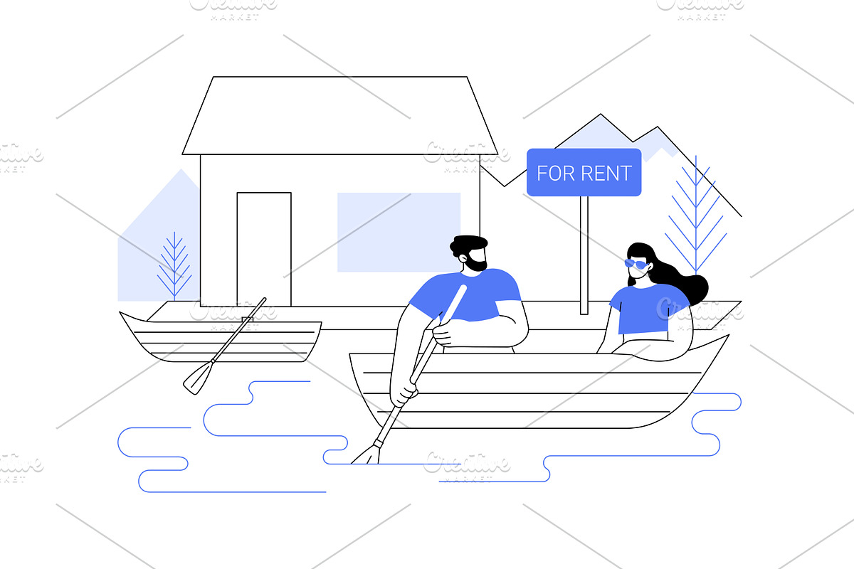 Boat rental isolated cartoon vector, a Finance Illustration by Visual Generation