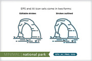 Minimal national park icons, an Outline Icon by Picture Window (Thumbnail 3 of 5)